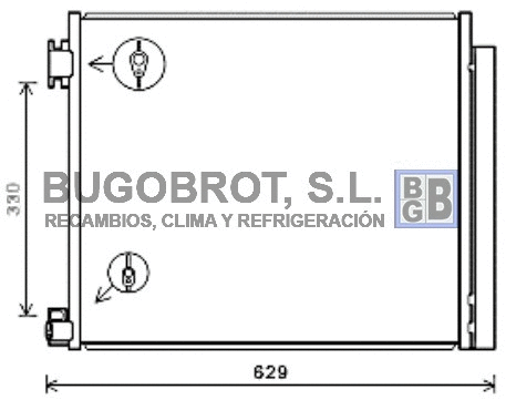 Condenseur, climatisation BUGOBROT 62-DN5422