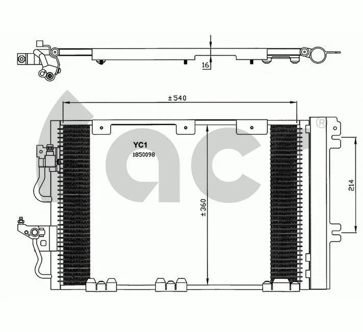 Condenseur, climatisation ACR 300619