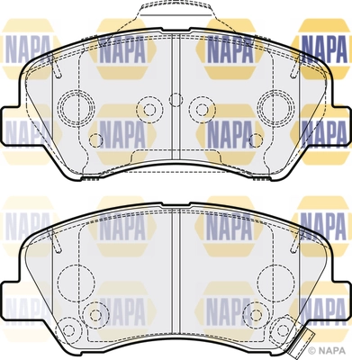 Kit de plaquettes de frein, frein à disque NAPA NBP1780