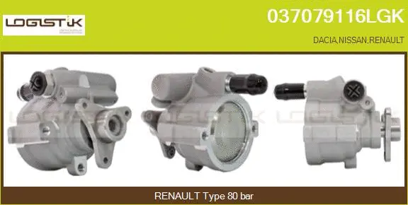 Pompe hydraulique, direction LGK 037079116LGK