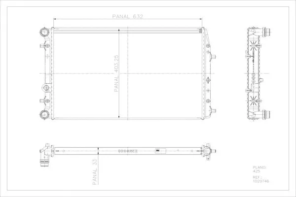 Radiateur, refroidissement du moteur ORDONEZ 1020746808