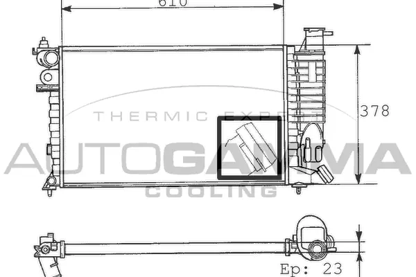 Radiateur, refroidissement du moteur AUTOGAMMA 100233