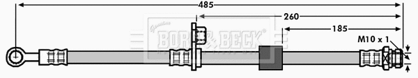 Flexible de frein BORG & BECK BBH7112