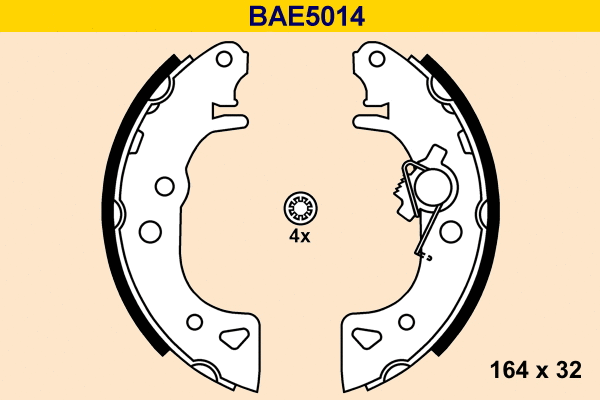 Jeu de mâchoires de frein BARUM BAE5014