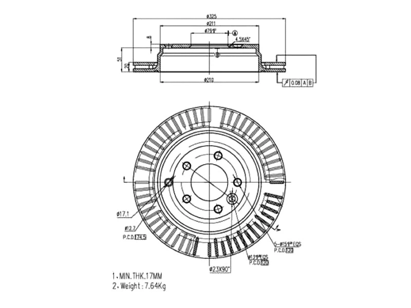 Disque de frein A.Z. Meisterteile AZMT-44-024-1231
