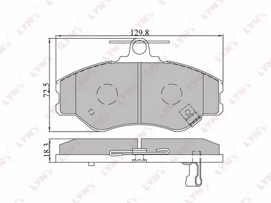 Kit de plaquettes de frein, frein à disque LYNXAUTO BD-3604