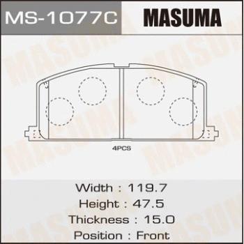 Jeu de mâchoires de frein MASUMA MS-1077