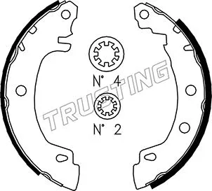 Jeu de mâchoires de frein TRUSTING 088.225