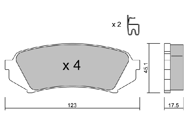 Kit de plaquettes de frein, frein à disque AISIN BPTO-2906