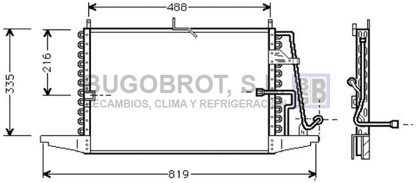 Condenseur, climatisation BUGOBROT 62-FD5239