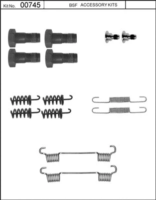 Kit d'accessoires, mâchoires de frein de stationnement BSF 00745