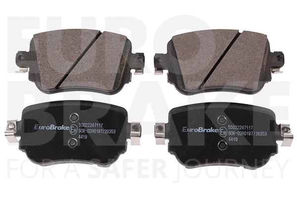 Kit de plaquettes de frein, frein à disque EUROBRAKE 55022247117
