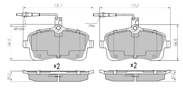 Kit de plaquettes de frein, frein à disque FREMAX FBP-1407