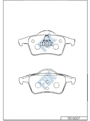 Kit de plaquettes de frein, frein à disque FBK FD19007