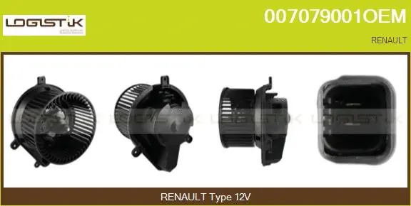 Pulseur d'air habitacle LGK 007079001OEM