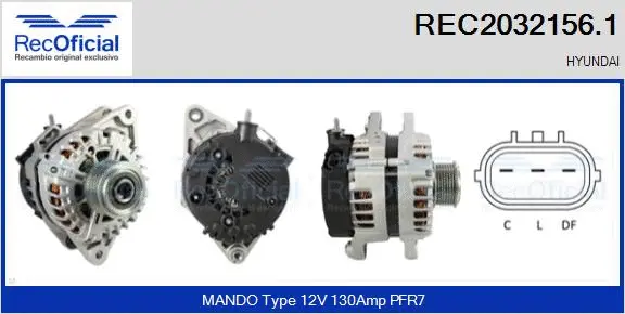 Alternateur RECOFICIAL REC2032156.1