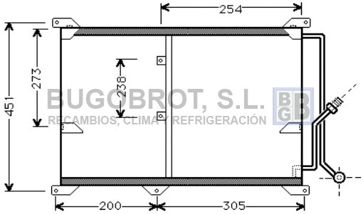 Condenseur, climatisation BUGOBROT 62-MS5197