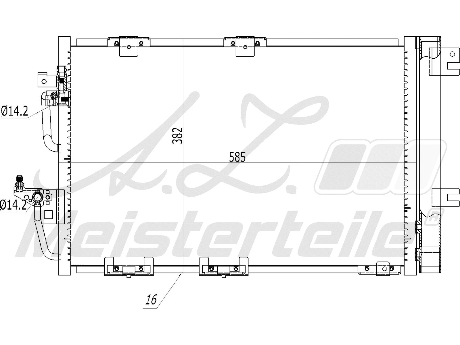 Condenseur, climatisation A.Z. Meisterteile AZMT-45-030-1040