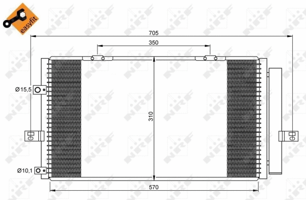 Condenseur, climatisation NRF 35659