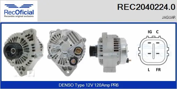 Alternateur RECOFICIAL REC2040224.0