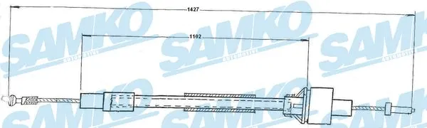 Tirette à câble, commande d'embrayage SAMKO C0094C