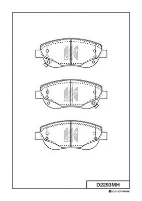 Kit de plaquettes de frein, frein à disque MK Kashiyama D2293MH
