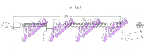 Flexible de frein KAWE H4868