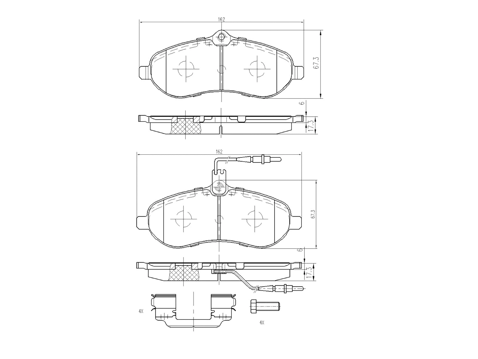 Kit de plaquettes de frein, frein à disque A.Z. Meisterteile AZMT-44-022-1459