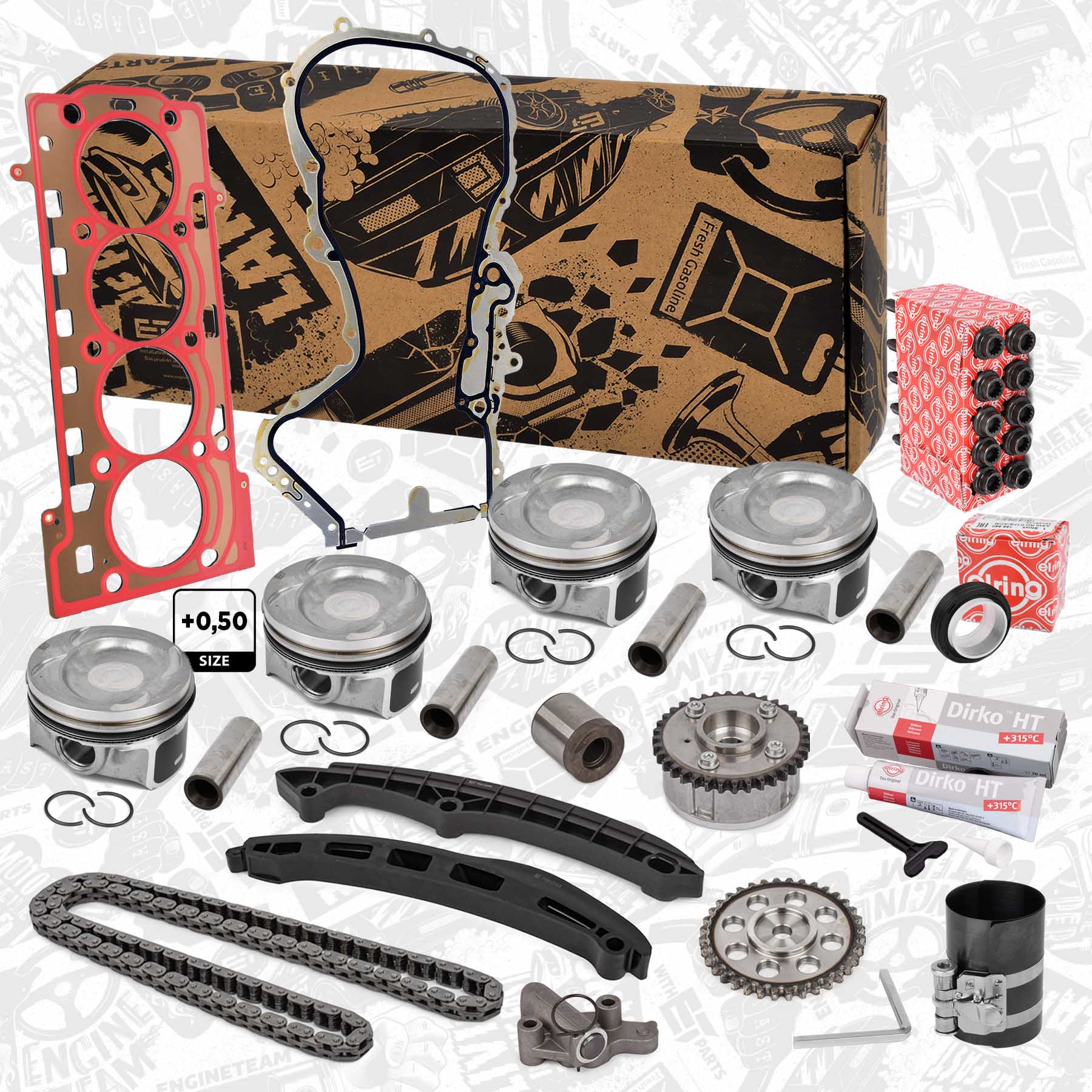 Kit de pistons ET ENGINETEAM PM009850ET