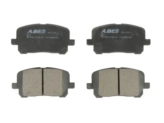 Kit de plaquettes de frein, frein à disque ABE C12102ABE