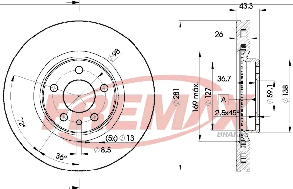 Disque de frein FREMAX BD-6811