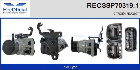 Pompe hydraulique, direction RECOFICIAL RECSSP70319.1