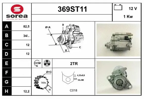 Démarreur STARTCAR 369ST11