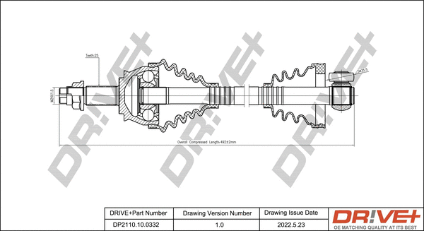 Arbre de transmission Dr!ve+ DP2110.10.0332