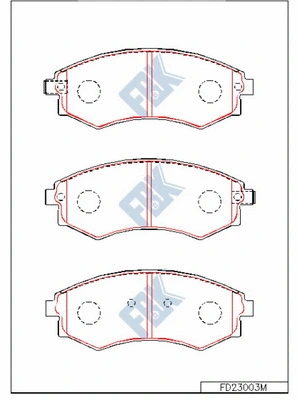 Kit de plaquettes de frein, frein à disque FBK FD23003M