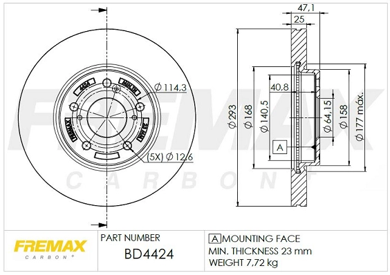 Disque de frein FREMAX BD-4424