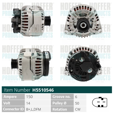 Alternateur HOFFER H5510546