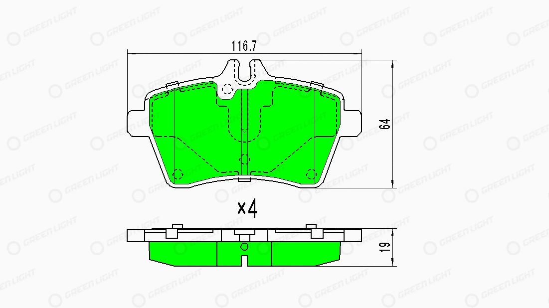 Kit de plaquettes de frein, frein à disque Automotive Adriado GLBP0112
