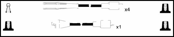 Kit de câbles d'allumage LEMARK HOES400