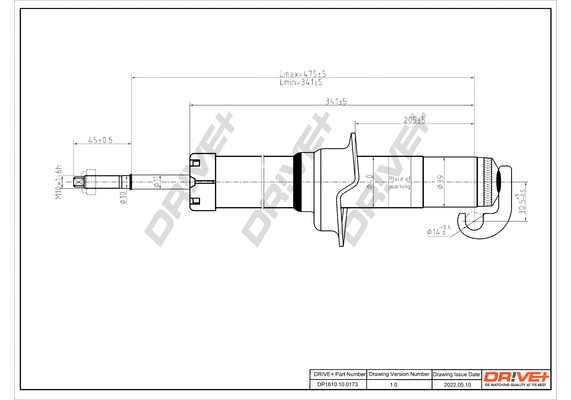 Amortisseur Dr!ve+ DP1610.10.0173