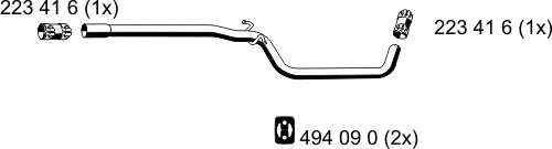 Tuyau d'échappement ERNST 155403
