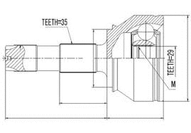 Jeu de joints, arbre de transmission MTR 12160981