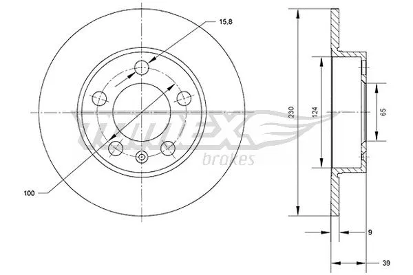 Disque de frein TOMEX Brakes TX 70-01