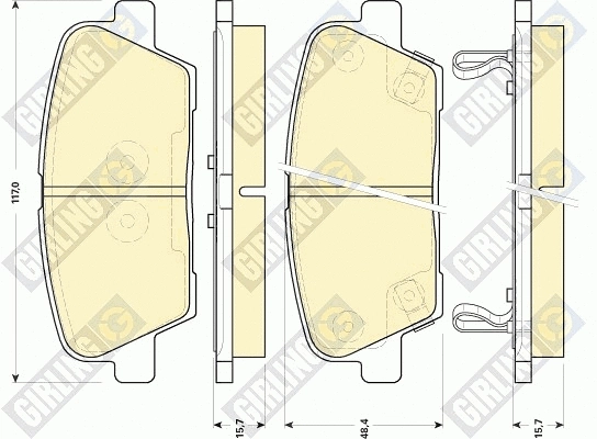 Kit de plaquettes de frein, frein à disque GIRLING 6134999