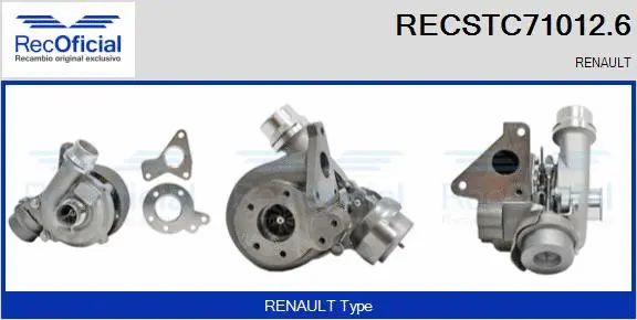 Turbocompresseur, suralimentation RECOFICIAL RECSTC71012.6