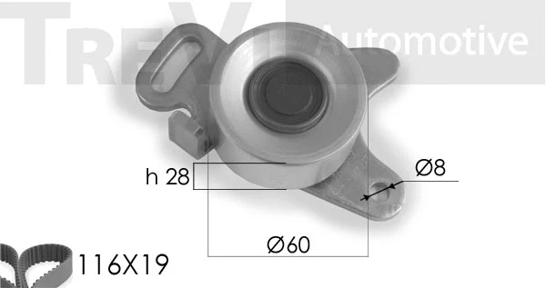 Kit de courroie crantée TREVI AUTOMOTIVE KD1040