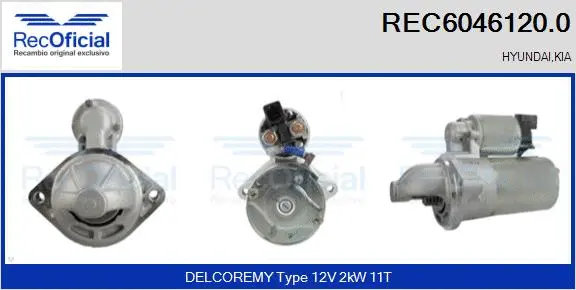 Démarreur RECOFICIAL REC6046120.0