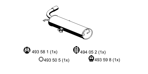 Silencieux arrière ERNST 688017