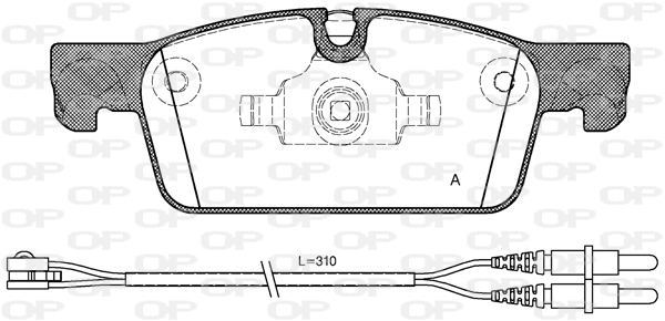 Kit de plaquettes de frein, frein à disque OPEN PARTS BPA1461.01
