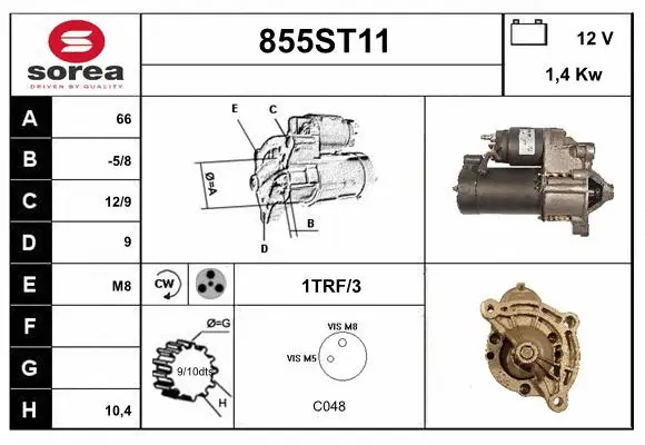 Démarreur STARTCAR 855ST11